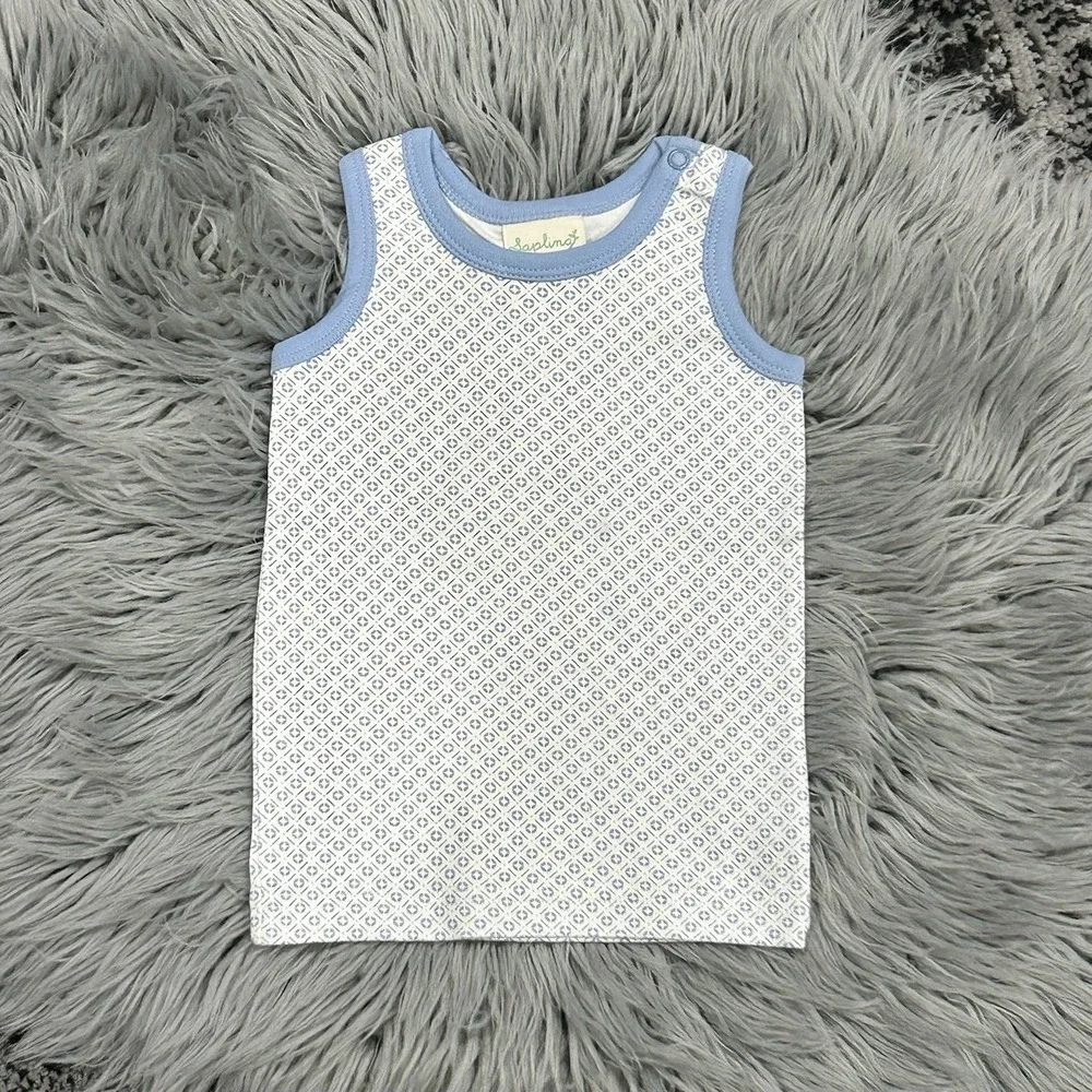 Sapling Boys 100% Organic Cotton Blue Tank Size 1 (12-18 Months)‎